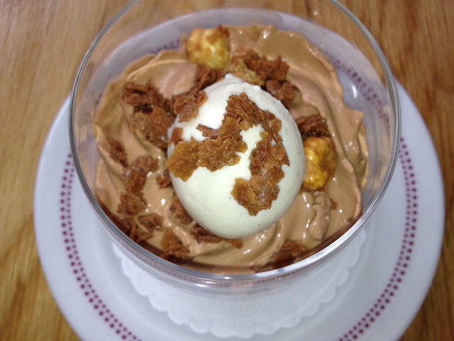 Homemade Chocolate Ice Cream with Hazelnuts