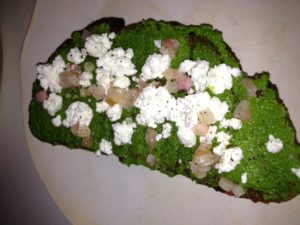 Ramp and Goat Cheese Toast