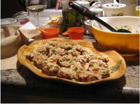 crostini with lump crab Appetizer for Thanksgiving: Crostini with Lump Crab and Red Bell Pepper Salad