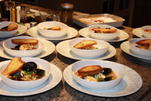Halibut and Penn Cove Mussels in Fennel Saffron Broth