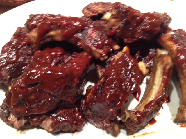 Winter Barbeque:  Baby Back Ribs, Smashed Red Potatoes and Cole Slaw