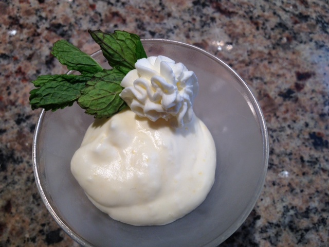 Frozen Meyer Lemon Mousse Demi Dessert AIWF Tasting Party:  The Party Hit was the Frozen Meyer Lemon Mousse Parfait