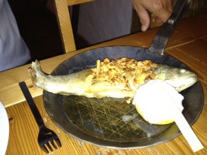 Trout Almondine 300x225 Oberammergau:  Hotel Maximilian