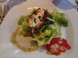 Bibb Lettuce with Goat Cheese Gratinee and Tarragon Vinaigrette 300x225 Julia Childs 100th Birthday Party at Hexagone, San Diego!