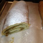 Sprinkle with powdered sugar and serve in 1/2 inch slices.