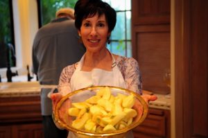 Nance Hochberg prepares the Apples for the Tarte Tatin
