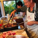 Steve Hochberg braises the beef ribs for the main course of Comfort Food